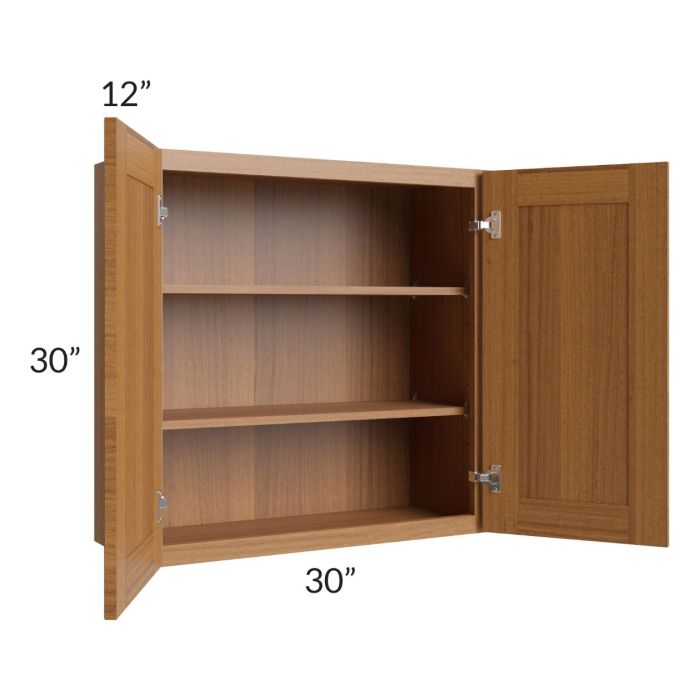 Artisan Walnut Shaker 30x30 Wall Cabinet