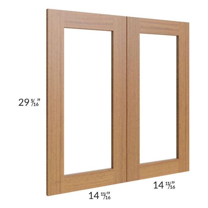 Artisan Walnut Shaker 30x30 Glass Door Only with Glass Included