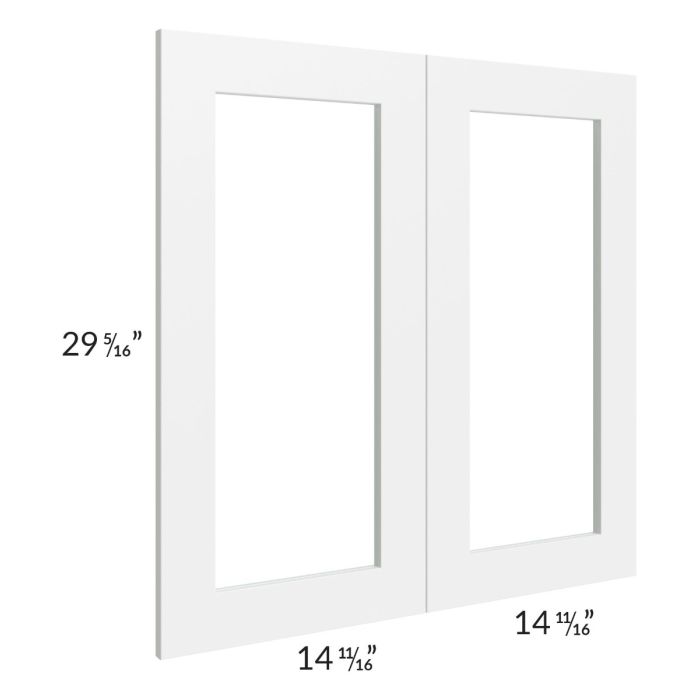 Alpine White Shaker 30x30 Glass Door Only with Glass Included