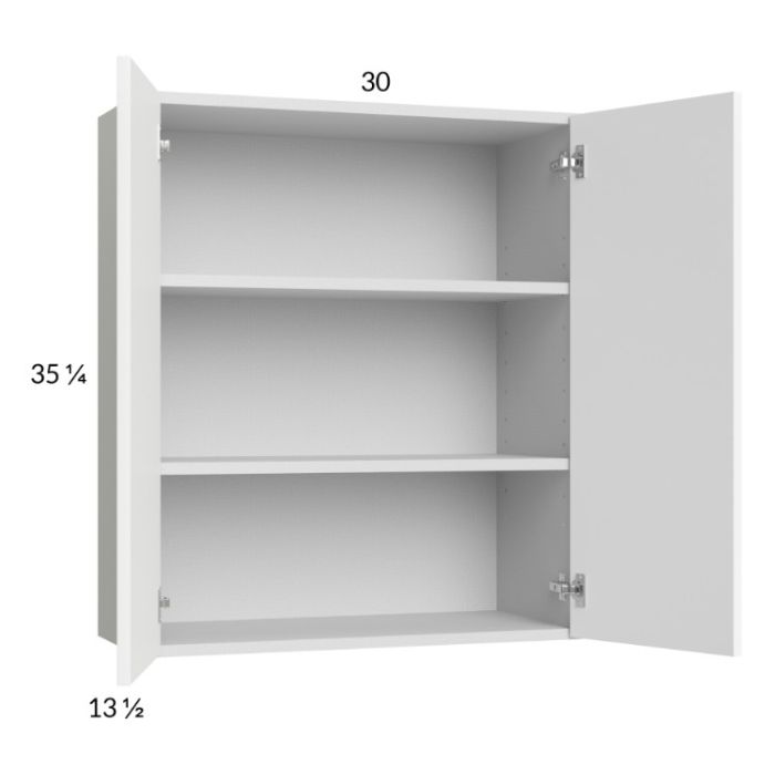 Euro Gloss White 30x35-1/4 Wall Cabinet