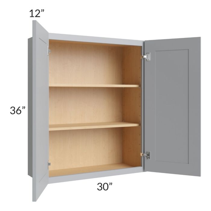Asheville Grey Shaker 30x36 Wall Cabinet