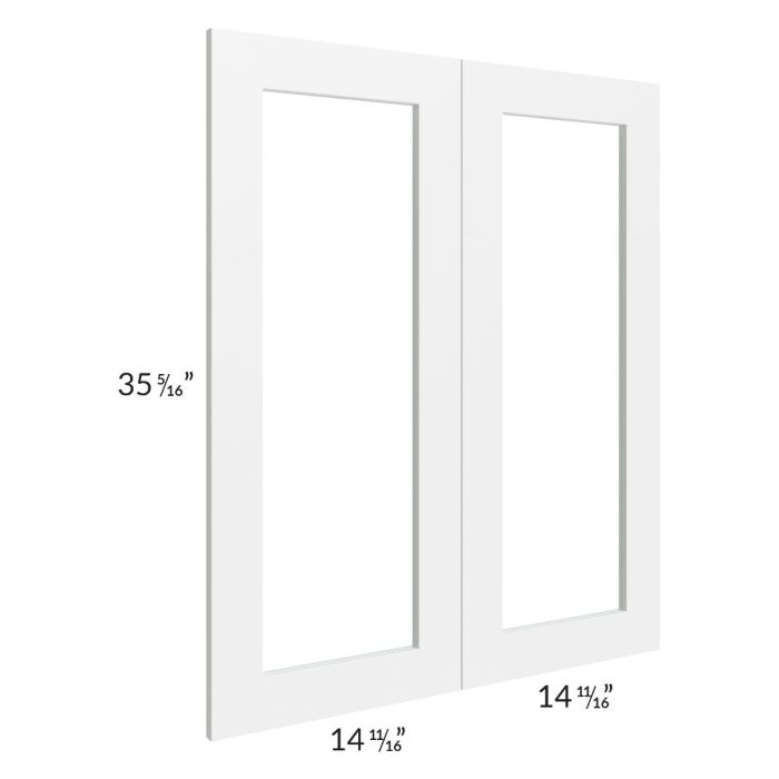 Alpine White Shaker 30x36 Glass Door Only with Glass Included