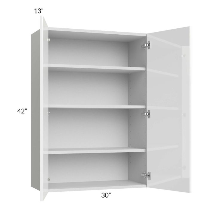 Milan White Gloss 30x42 Wall Cabinet