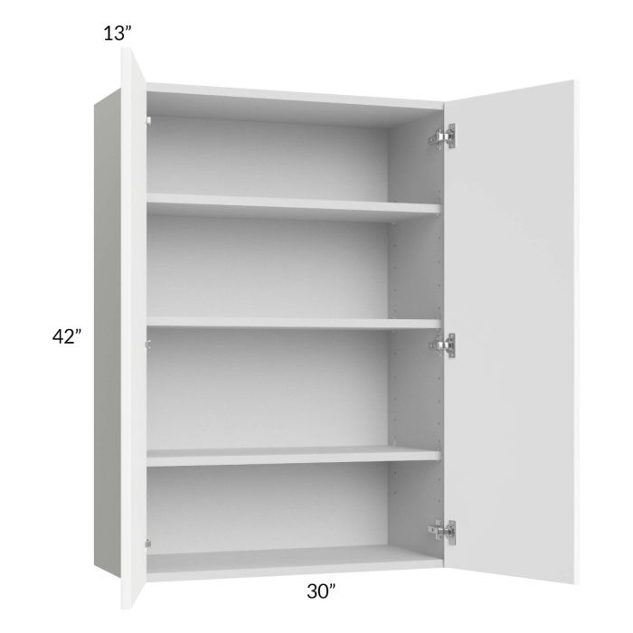 Milan White Matte 30x42 Wall Cabinet