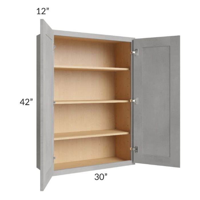 Gramercy Grey Mist 30x42 Wall Cabinet
