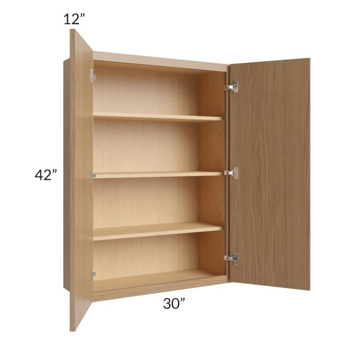 Township Rift Oak 30x42 Wall Cabinet