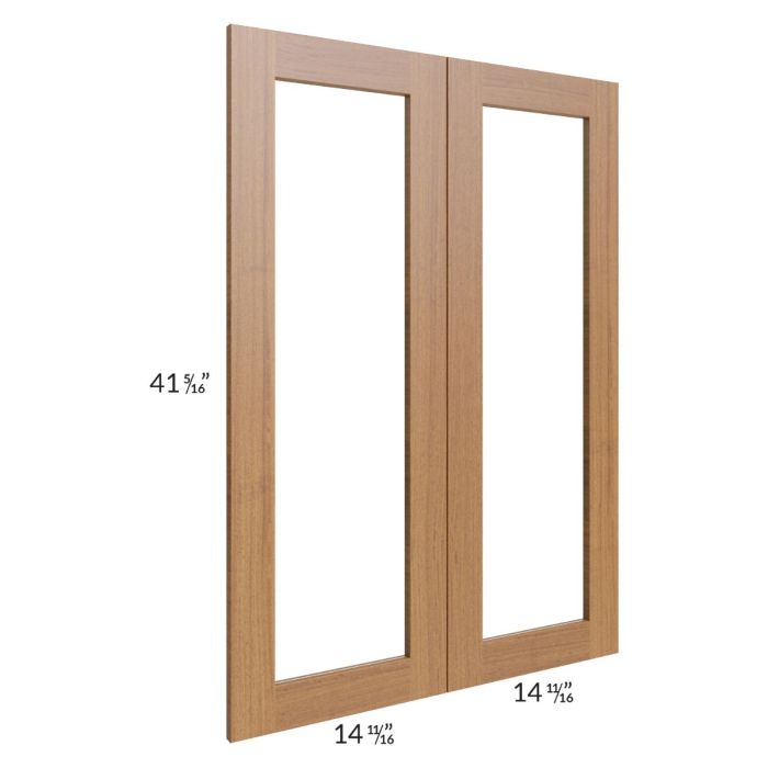 Artisan Walnut Shaker 30x42 Glass Door Only with Glass Included