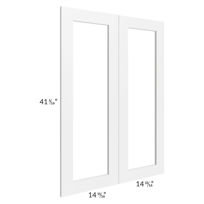 Alpine White Shaker 30x42 Glass Door Only with Glass Included