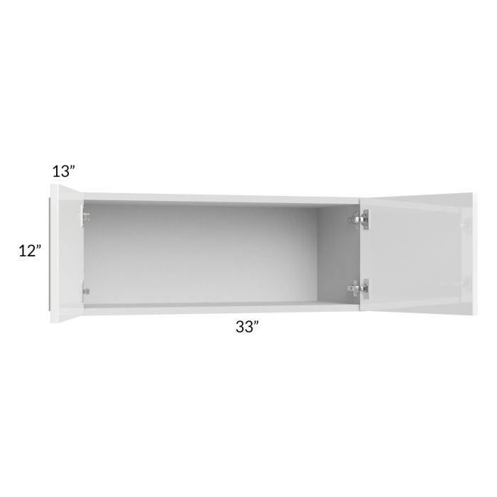 Milan White Gloss 33x12 Wall Cabinet