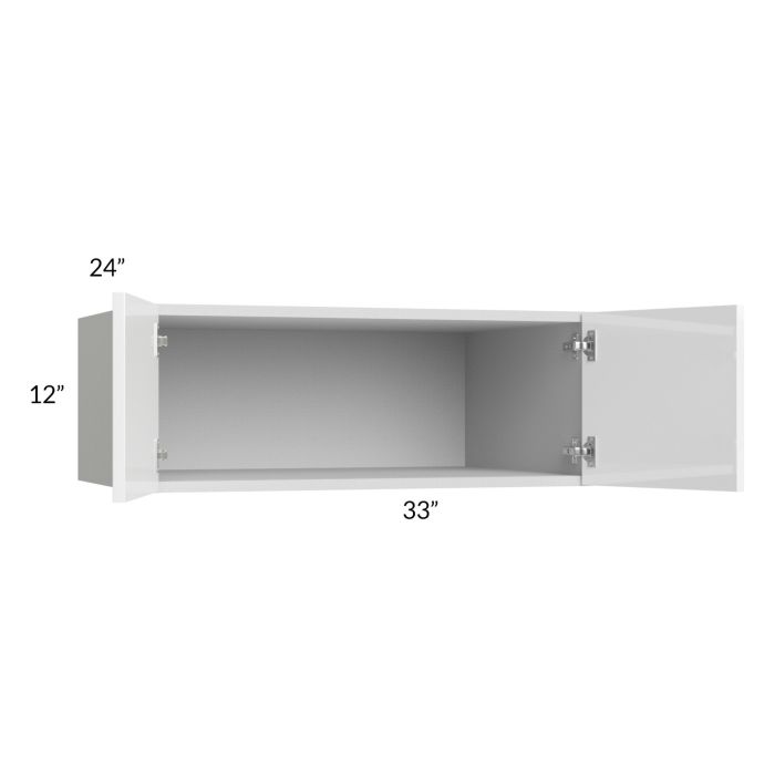 Milan White Gloss 33x12x24 Wall Cabinet
