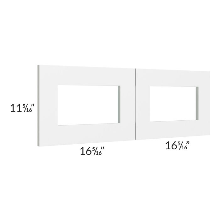 Aspen White Shaker 33x12 Glass Door Only with Glass Included