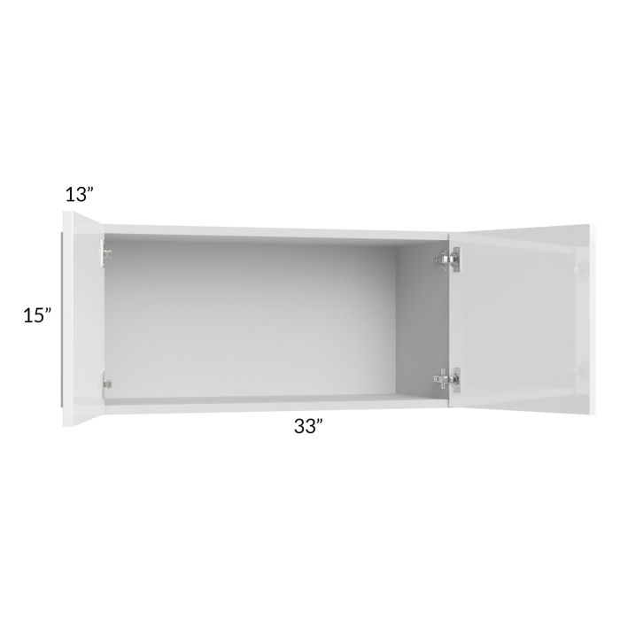 Milan White Gloss 33x15 Wall Cabinet