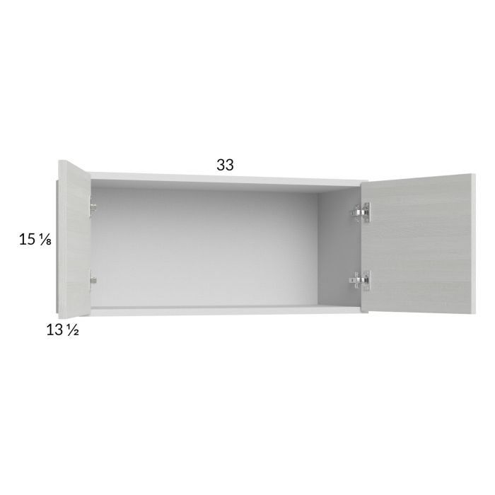 Euro White Grain 33x15-1/8 Wall Cabinet