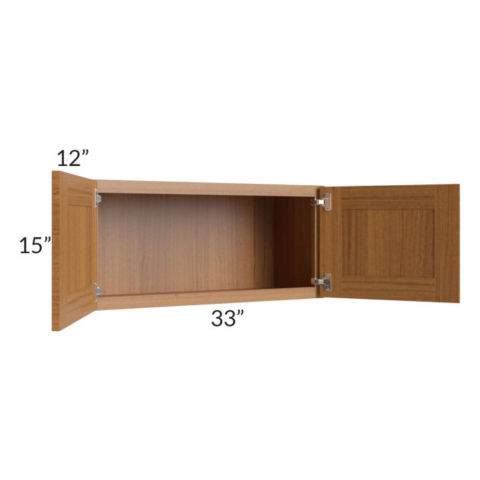 Artisan Walnut Shaker 33x15 Wall Cabinet