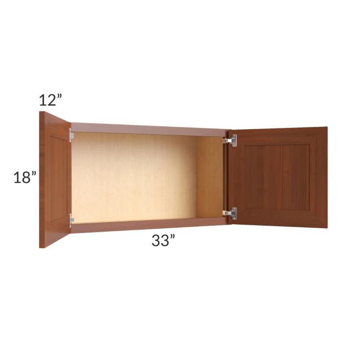 Phoenix Caramel Glaze 33x18 Wall Cabinet