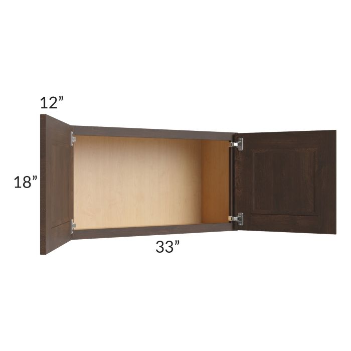 Tuscan Kona Brown 33x18 Wall Cabinet