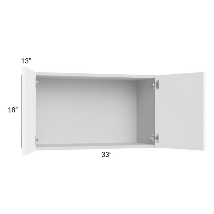 Milan White Matte 33x18 Wall Cabinet
