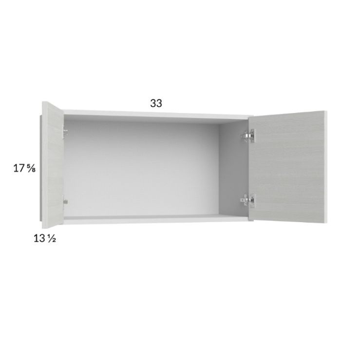 Euro White Grain 33x17-5/8 Wall Cabinet