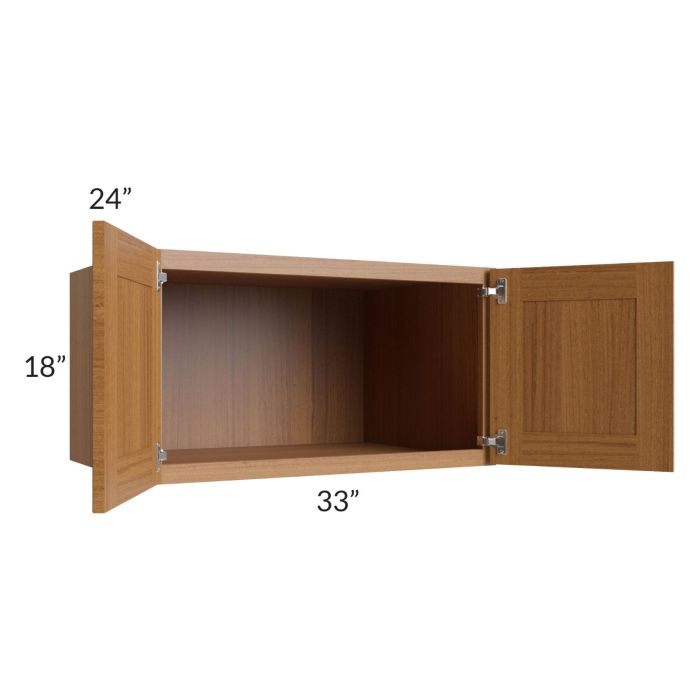 Artisan Walnut Shaker 33x18x24 Wall Cabinet