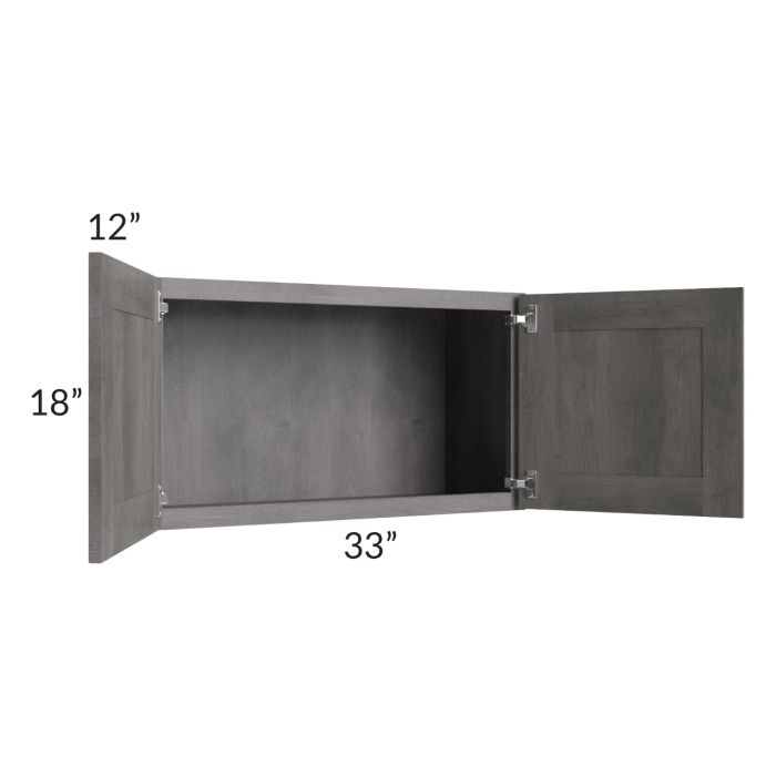 Providence Slate Grey 33x18 Wall Cabinet