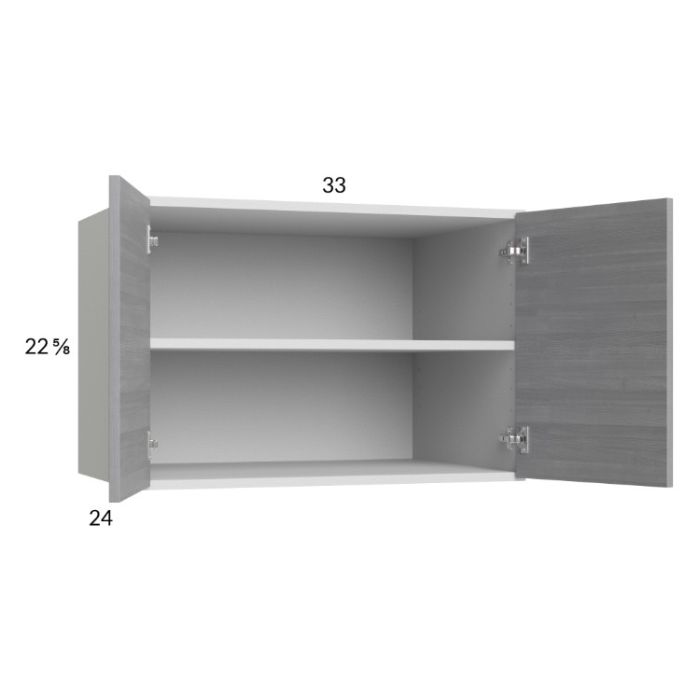 Euro Grey 33x22-5/8x24 Wall Cabinet