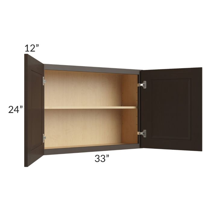 Southport Espresso Shaker 33x24 Wall Cabinet