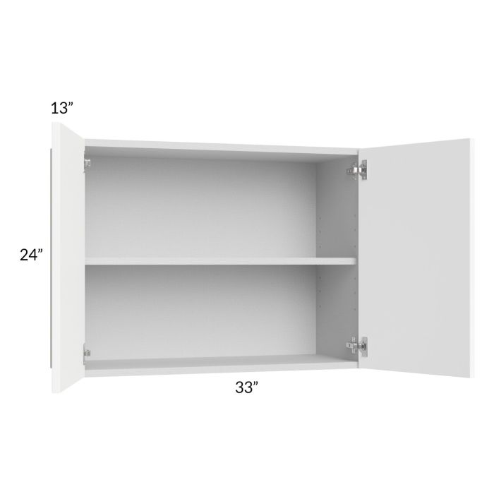 Milan White Matte 33x24 Wall Cabinet