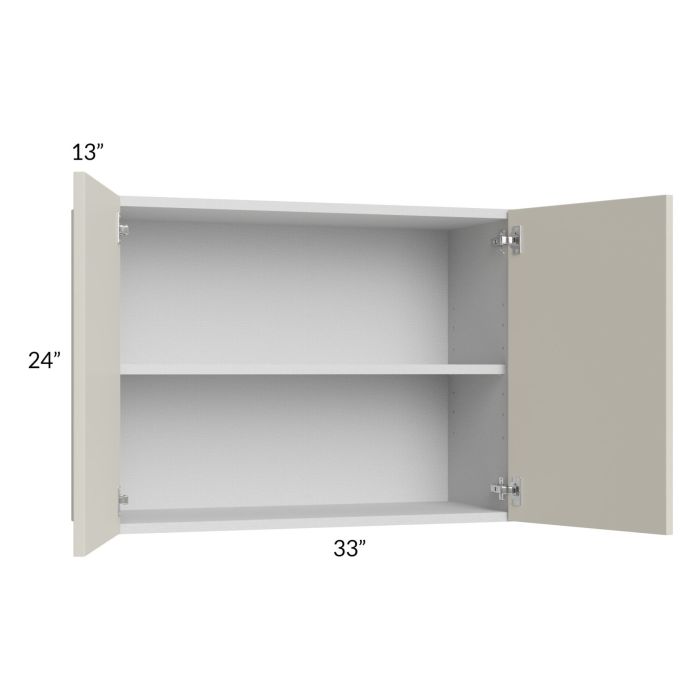Milan Beige Matte 33x24 Wall Cabinet