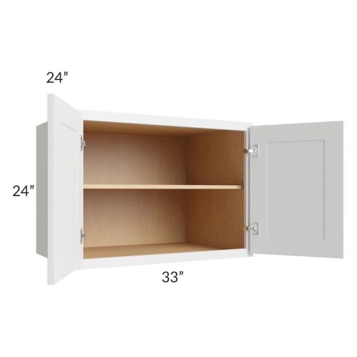 Stratus White 33x24x24 Wall Cabinet