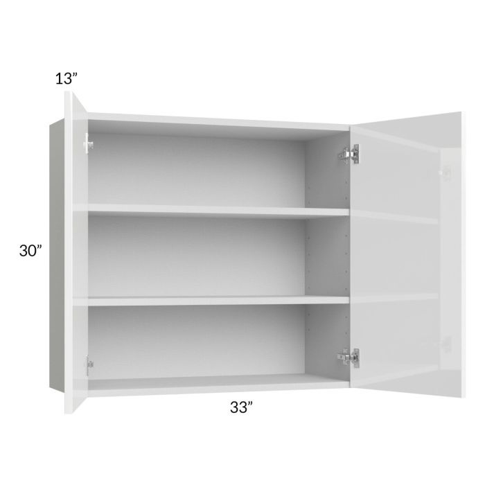 Milan White Gloss 33x30 Wall Cabinet