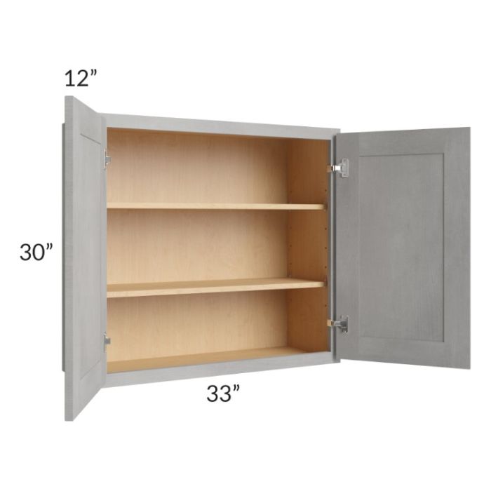 Gramercy Grey Mist 33x30 Wall Cabinet