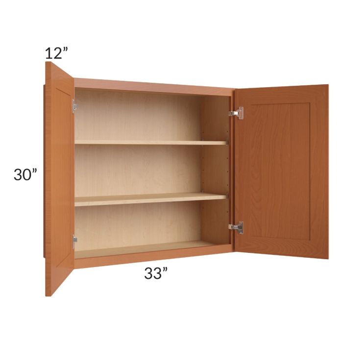 Lexington Cinnamon Glaze 33x30 Wall Cabinet