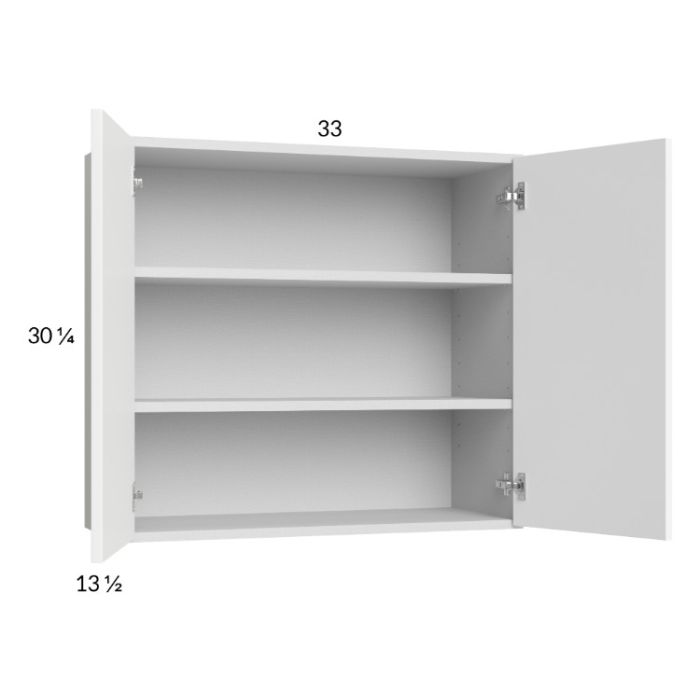 Euro Gloss White 33x30-1/4 Wall Cabinet
