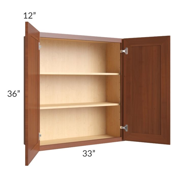 Phoenix Caramel Glaze 33x36 Wall Cabinet
