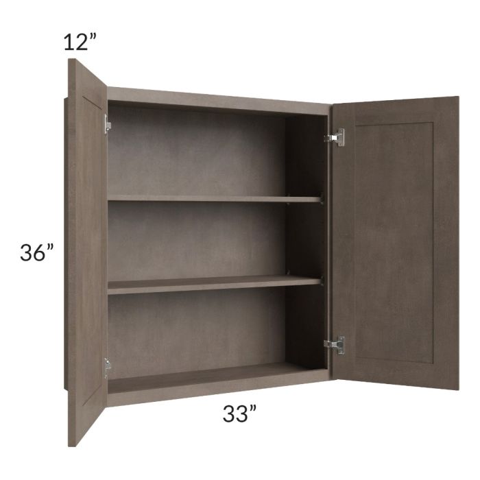 Providence Natural Grey 33x36 Wall Cabinet