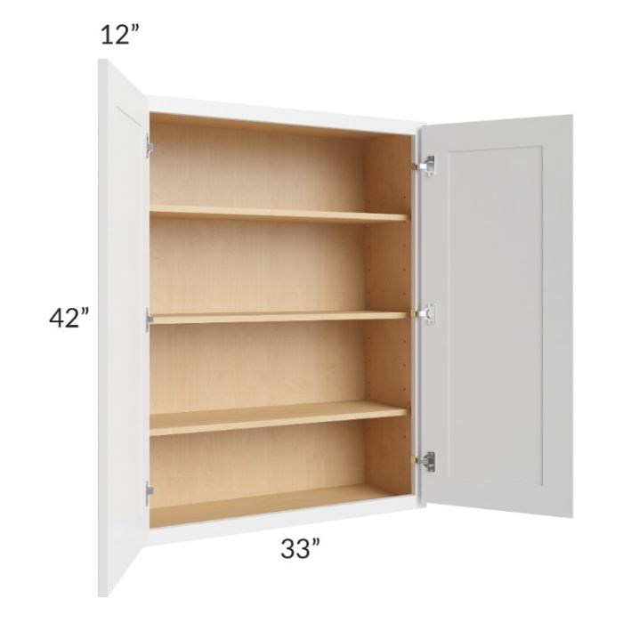 Stratus White 33x42 Wall Cabinet