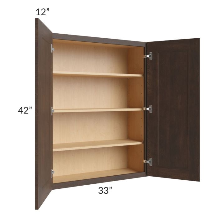 Tuscan Kona Brown 33x42 Wall Cabinet