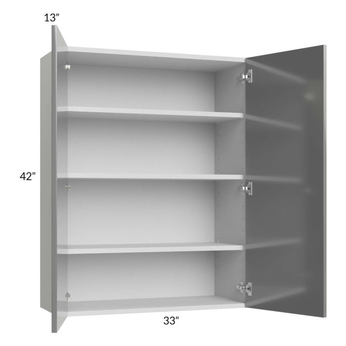 Milan Grey Gloss 33x42 Wall Cabinet