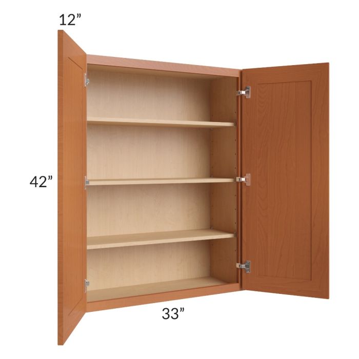 Lexington Cinnamon Glaze 33x42 Wall Cabinet