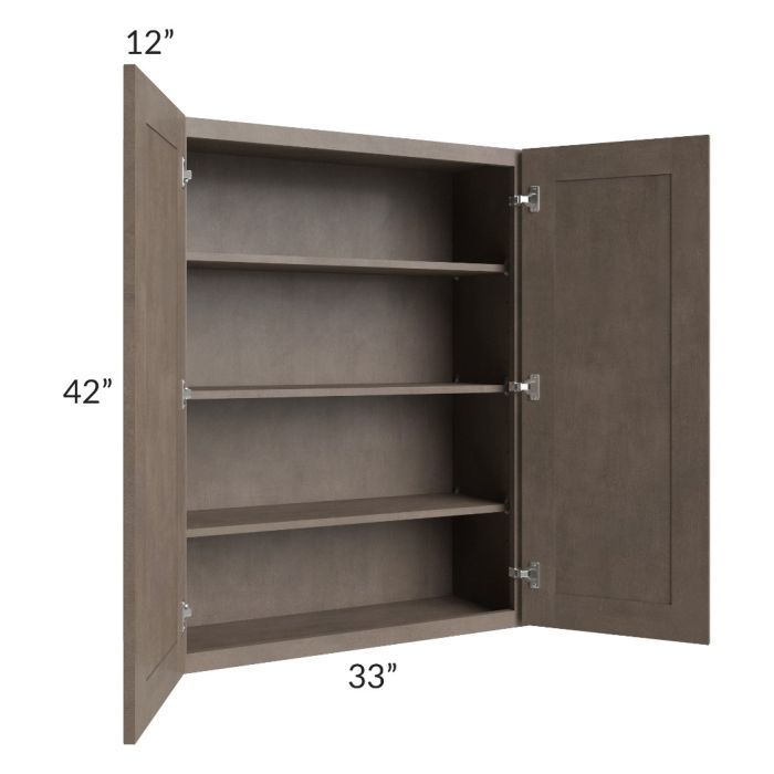 Providence Natural Grey 33x42 Wall Cabinet