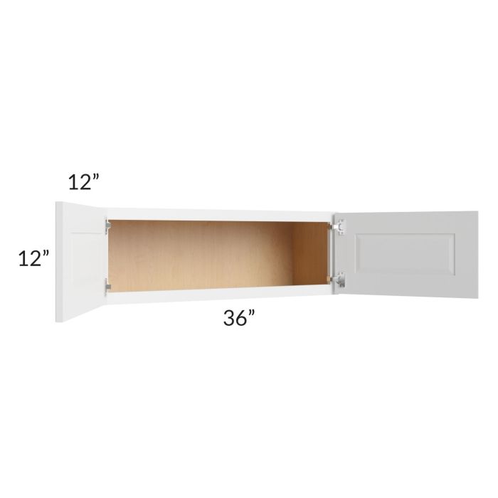 Brighton White Shaker 36x12 Wall Cabinet