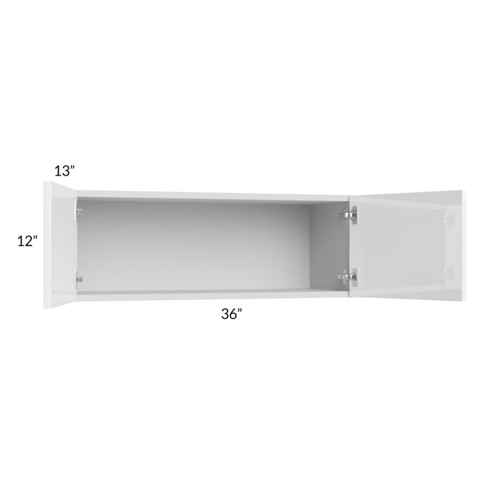 Milan White Gloss 36x12 Wall Cabinet