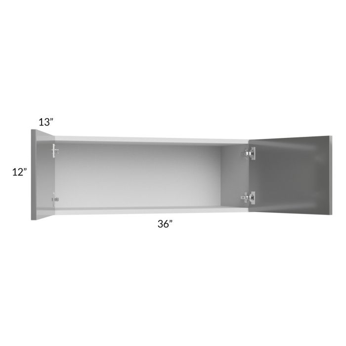 Milan Grey Gloss 36x12 Wall Cabinet