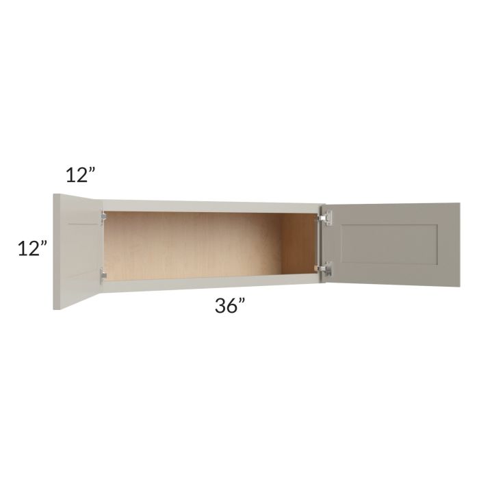 Stratton Light Grey Shaker 36x12 Wall Cabinet