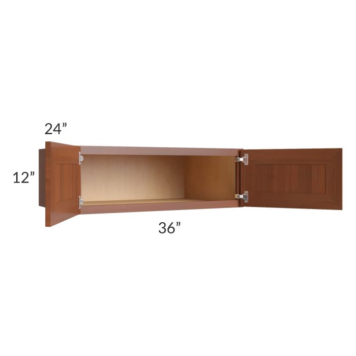 Phoenix Caramel Glaze 36x12x24 Wall Cabinet