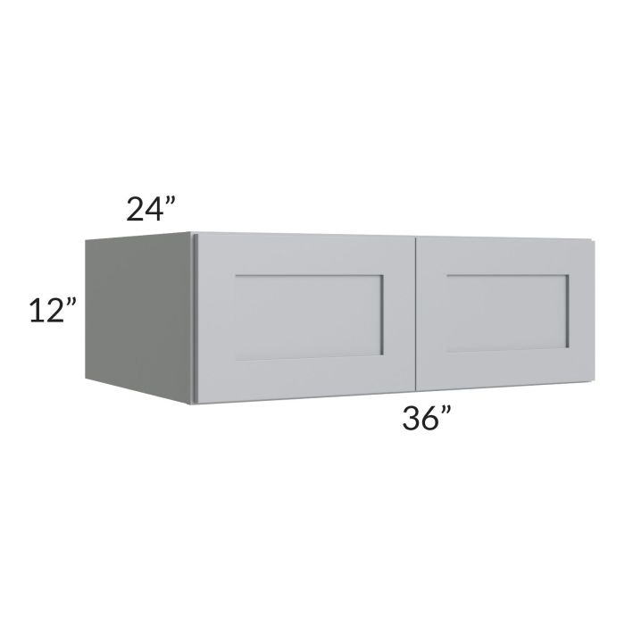 Asheville Grey Shaker 36x12x24 Wall Cabinet