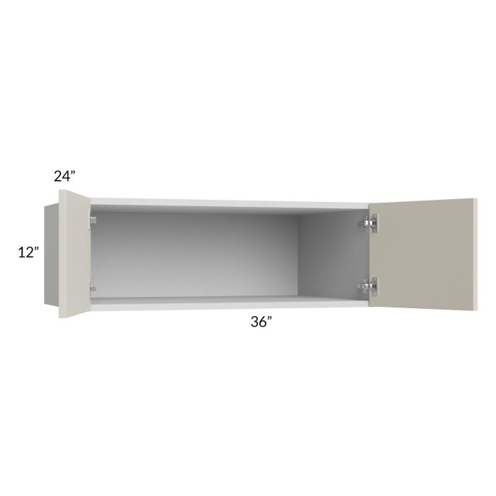 Milan Beige Matte 36x12x24 Wall Cabinet