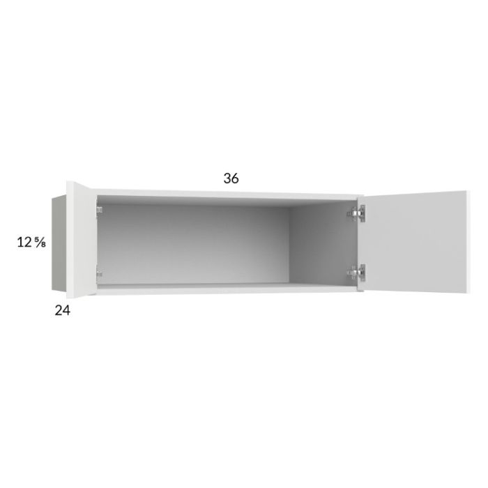 Euro Gloss White 36x12-5/8x24 Wall Cabinet