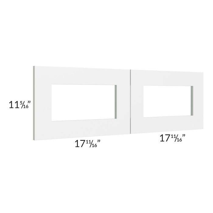 Aspen White Shaker 36x12 Glass Door Only with Glass Included
