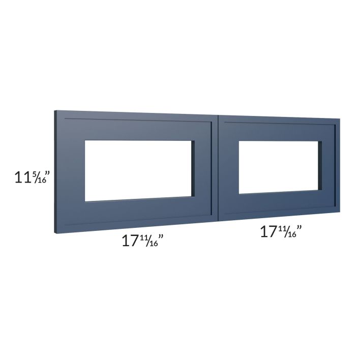 Portland Navy Blue 36x12 Glass Door Only with Glass Included